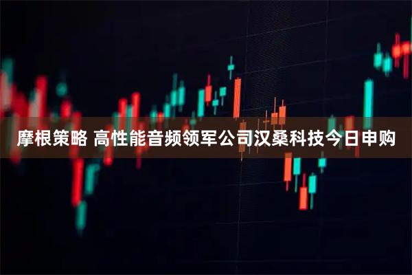摩根策略 高性能音频领军公司汉桑科技今日申购