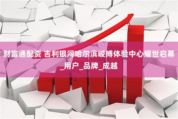 财富通配资 吉利银河哈尔滨峻搏体验中心耀世启幕_用户_品牌_成越