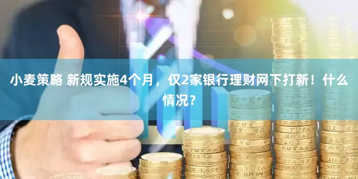 小麦策略 新规实施4个月，仅2家银行理财网下打新！什么情况？